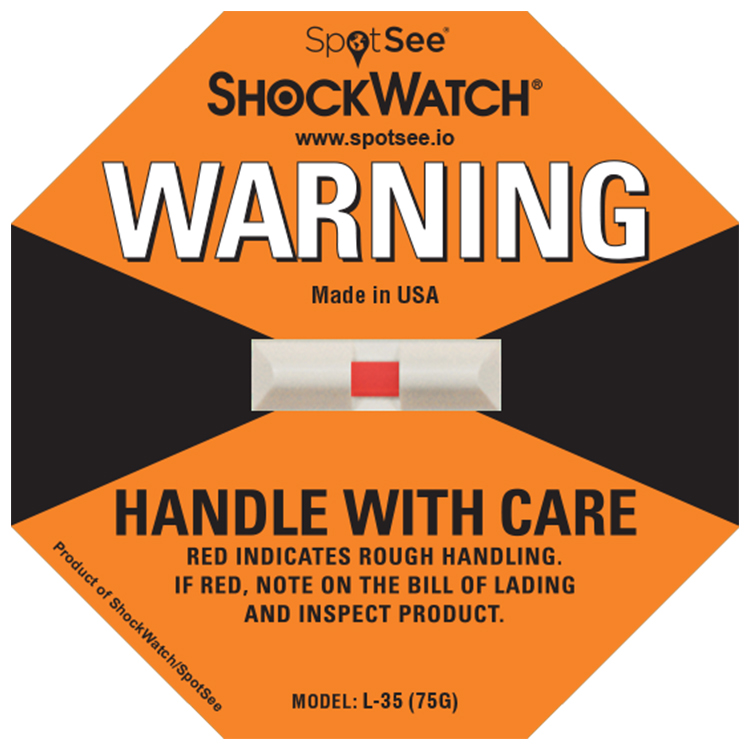 L-65 ShockWatch Label - 25G, 100/CS