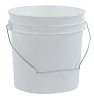 1-Gallon High Density  Polyethylene Pail - White