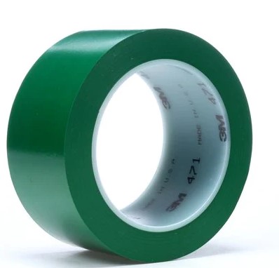 3M Vinyl Tape 471, Green, 3  in x 36 yd, 5.2 mil, 