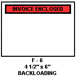 Invoice Enclosed Envelope 4.5&quot;x6&quot; Backloading Window