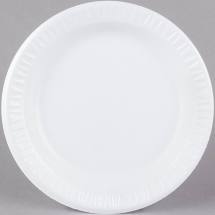 9&quot; Unlaminated Foam Plates White  (9PWCR) 500/CASE
