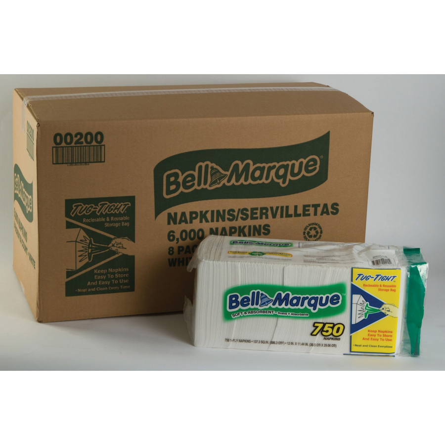 00200 Bell Marque Folded Lunch  Napkin 6&quot;x5.72&quot;(FOLDED) &amp; 