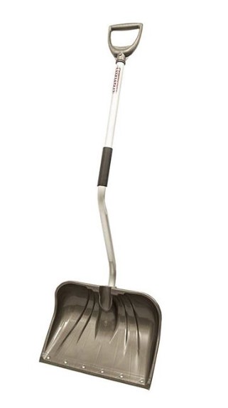 18&quot; Aluminum Snow Shovel with 40&quot; Ergo (bent) Tubular Steel