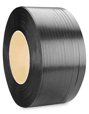 Plastic Strapping 1/2&quot;x9900&#39; Black 8&quot;x8&quot;