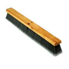 Boardwalk Floor Broom 24&quot; Gray Flagged Polypropylene