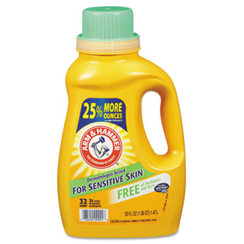 Arm &amp; Hammer Scent Free HE Liquid Detergent 8/50oz/Case