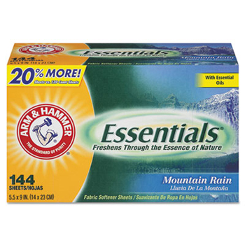 Arm &amp; Hammer Dryer Sheets Mountain Rain 144/PK 6PK/CS