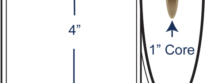 2-5/16&quot;x4&quot; Shipping Label, 1&quot;  Core 300LABELS/ROLL 