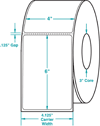 *RTT4060AP Label-Thermal Transfer 4&quot;x6&quot; Perfed 3&quot; Core