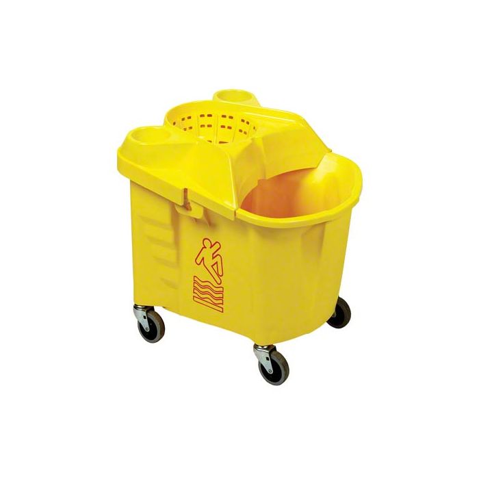 Institutional Bucket &amp; Wringer  with Casters, 35Qt