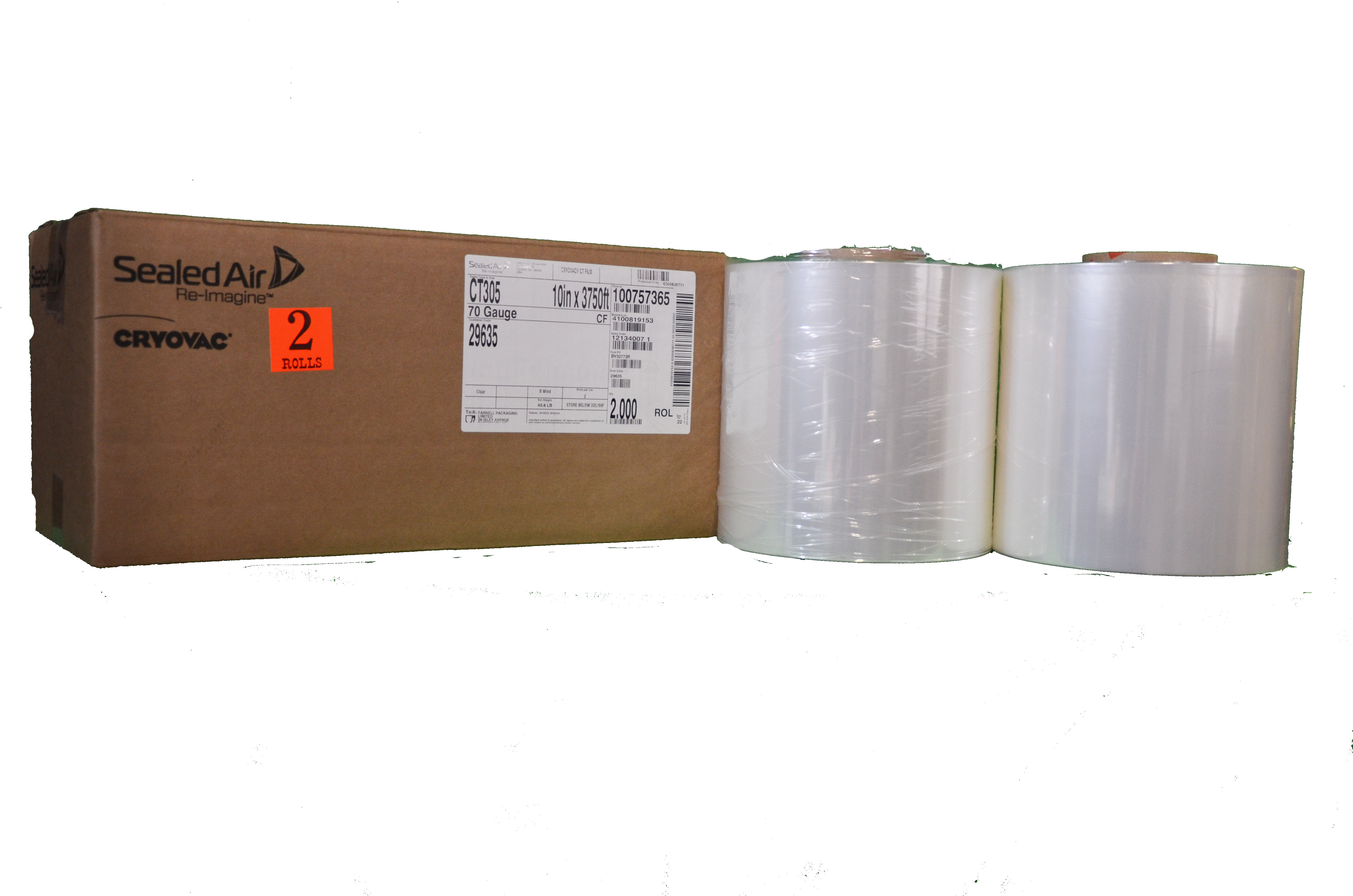 *Shrink Film Cryovac CT305 10&quot;x3750&#39; 70Gauge No Perf
