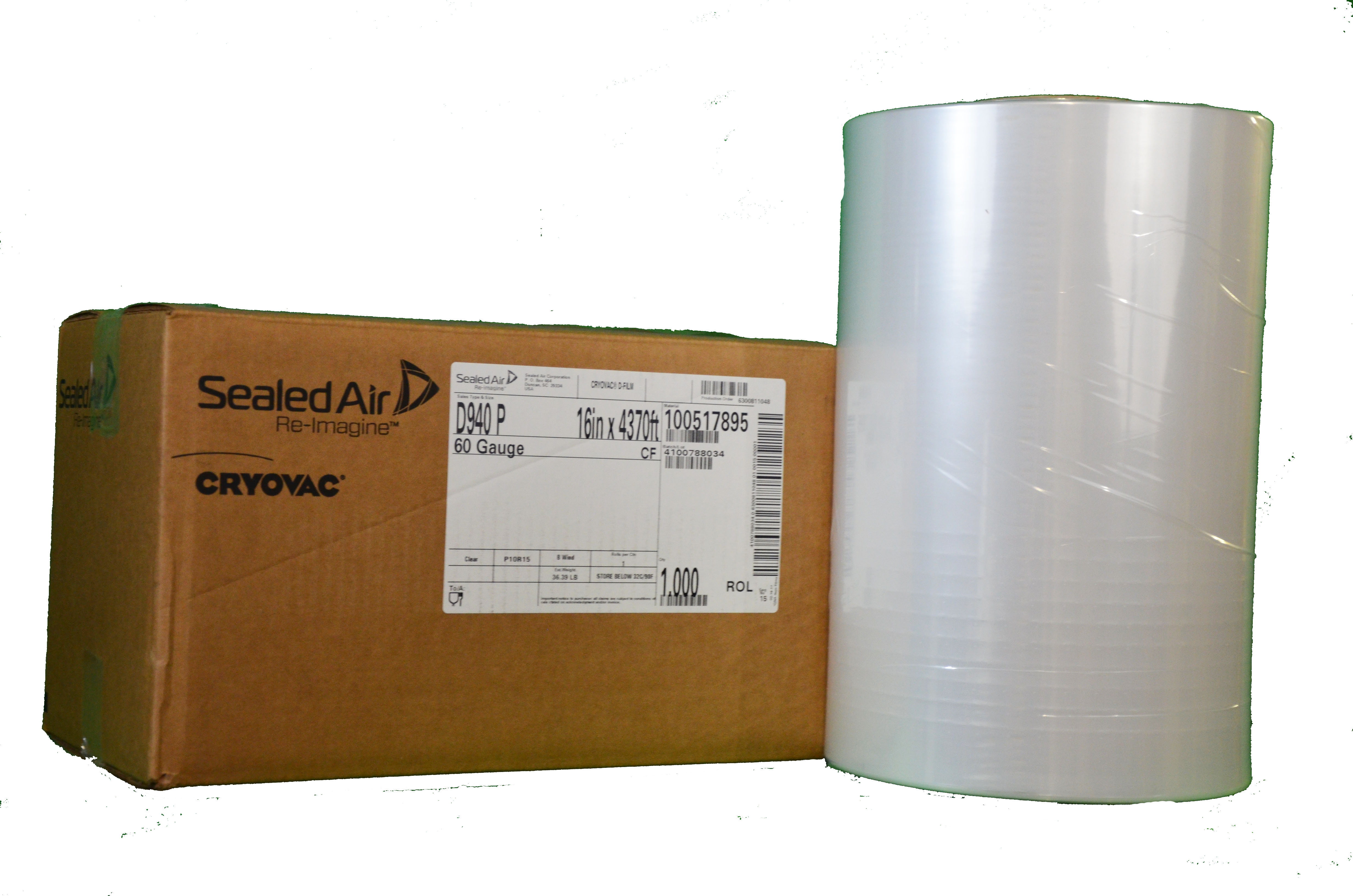 *Shrink Film Cryovac D940 16&quot;x4370&#39; 60G Centerfold