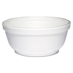 8B20 Plain Bowl 8oz White Foam Dart