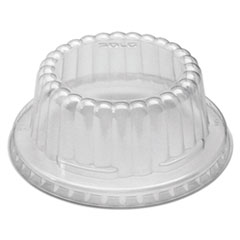 Flat-Top Dome PET Plastic Lids  for VS608 6-10 oz Containers, 