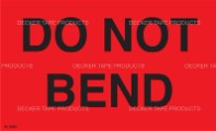 &quot;Do Not Bend&quot; Label 3&quot;x5&quot; Red  with Black 500/ROLL