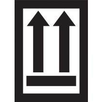 Label &quot;Double Arrow&quot; Black 3&quot;x4-1/2&quot; 500/RL
