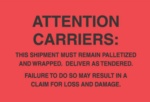 Label 4&quot;x6&quot; Attention Carrier 500/ROLL