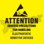 Label 4&quot;x4&quot; &quot;Attention Observe Precautions For