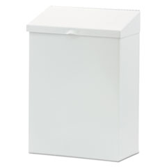 Hospeco Sanitary Napkin  Receptacle, Metal, White