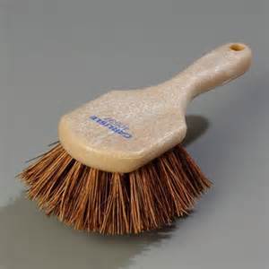 Pot Brush Short Plastic Handle 4&quot; 