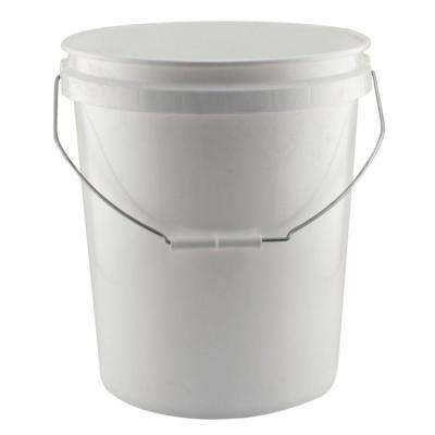 5-Gallon High Density Polyethylene Pail - White