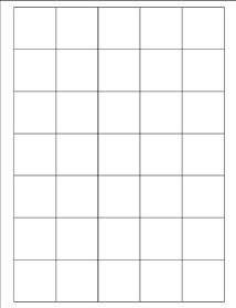 1 1/2 x 1 1/2&quot; White Rectangle Laser Labels