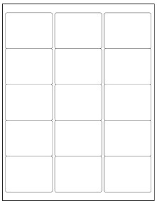 2 5/8 x 2&quot; White Rectangle Laser Labels 