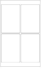 4&quot; x 6&quot; Glossy White Rectangle Laser Labels 