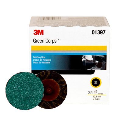 3M(TM) Green Corps(TM) Roloc(TM) Disc 01397 2&quot; 36YF