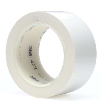 3M™ Vinyl Tape 471 White 2&quot;x36YD 24RL/CS