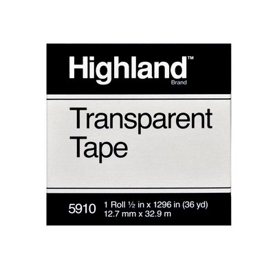 Highland Transparent Tape 5910 1/2&quot;x36YD(1296&quot;)