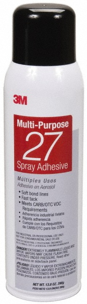 3M Multi-Purpose 27 Spray Adhesive Clear, Net Wt 13.05