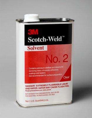 3M Solvent 2 Clear, 1 Quart 12QUARTS/CASE