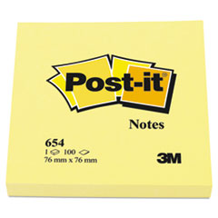 Original Post It Pads in  Canary Yellow, 3x3, 100-Sheet, 