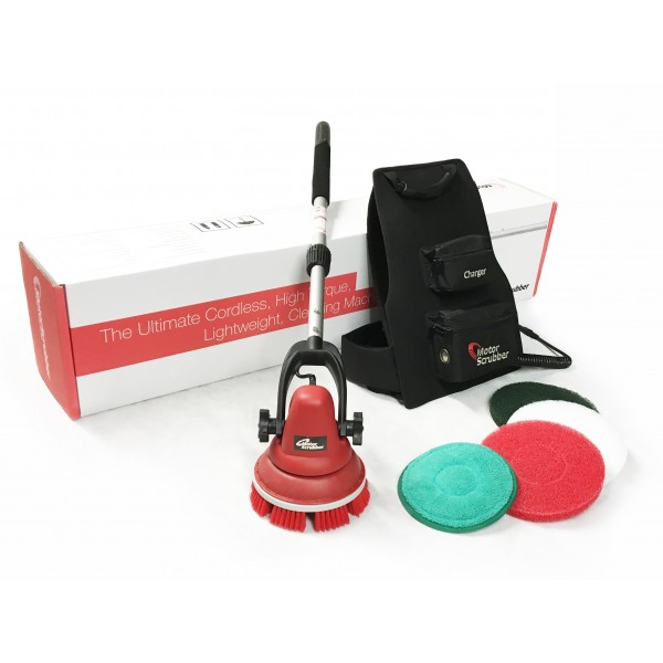 MotorScrubber Starter Kit with Medium Handle. Comes