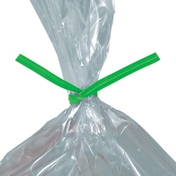 Paper Twist Ties 4&quot;x5/32&quot; Green - 2000/BX
