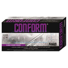 Conform Natural Rubber Latex Gloves Powdered 5MIL X-Large