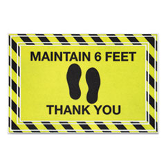 Social Distancing Message  Floor Mats, 24&quot;x36&quot;, 