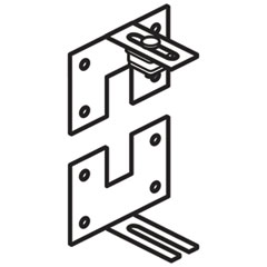 Verse Quick Connect Wall Mount  Connecting Hardware, Gray
