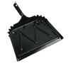 Metal Dust Pan, 12&quot; Wide, 2&quot; Handle, Black