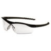 Dallas Wraparound Safety Glasses, Black Frame, Clear