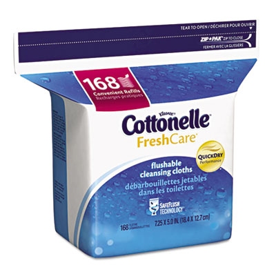 Cottonelle Flushable Cleaning Cloths 168/Pack - 8/Case