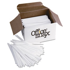 OFFICE SNAX, INC. Plastic Stir Sticks, 5&quot;, Plastic,