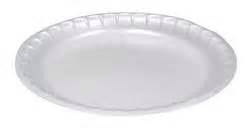 White Foam Plate 6&quot; 1000/CS (80600) YTH100060