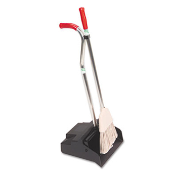 Unger Ergo Dustpan With Broom, 12 Wide, Metal w/Vinyl