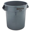 10 Gallon Brute Round Container Gray