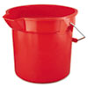 Brute Round Bucket 14qt Wide Pour Spout Red 6EA/CS