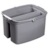 Rubbermaid Brute Plastic Double Pail Buckets Gray