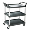 Rubbermaid 3 Shelf Utility Cart Black 18 5/8W X 33 5/8D