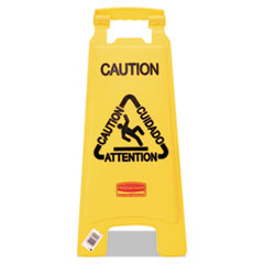 Rubbermaid Multilingual &quot;Caution&quot;  Wet Floor